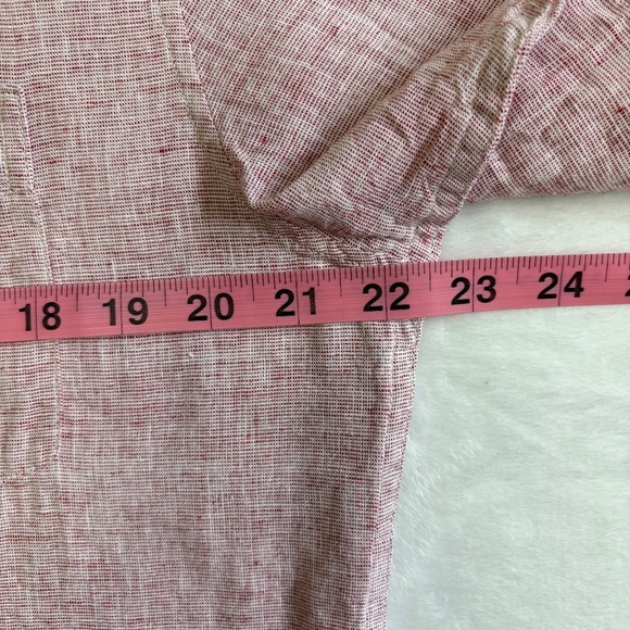 Weatherproof Vintage Linen/Cotton Short Sleeve Shirt, Light Red/Pink Medium NWT - Picture 10 of 15